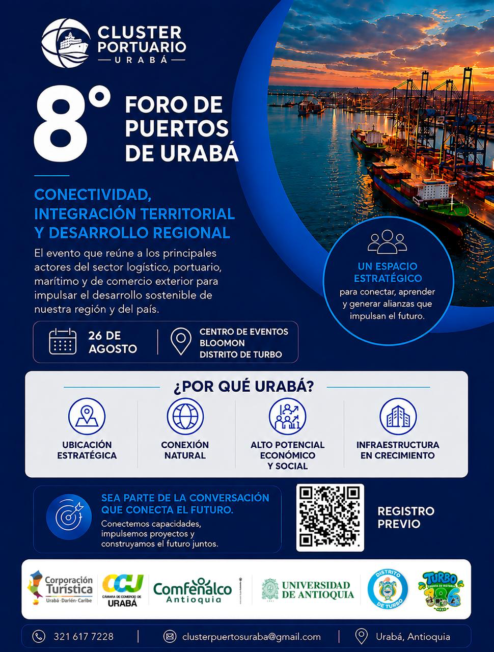 Afiche oficial con código QR de registro